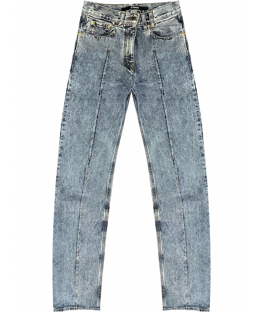 JACQUEMUS Голубые хлопковые прямые джинсы, фото 1