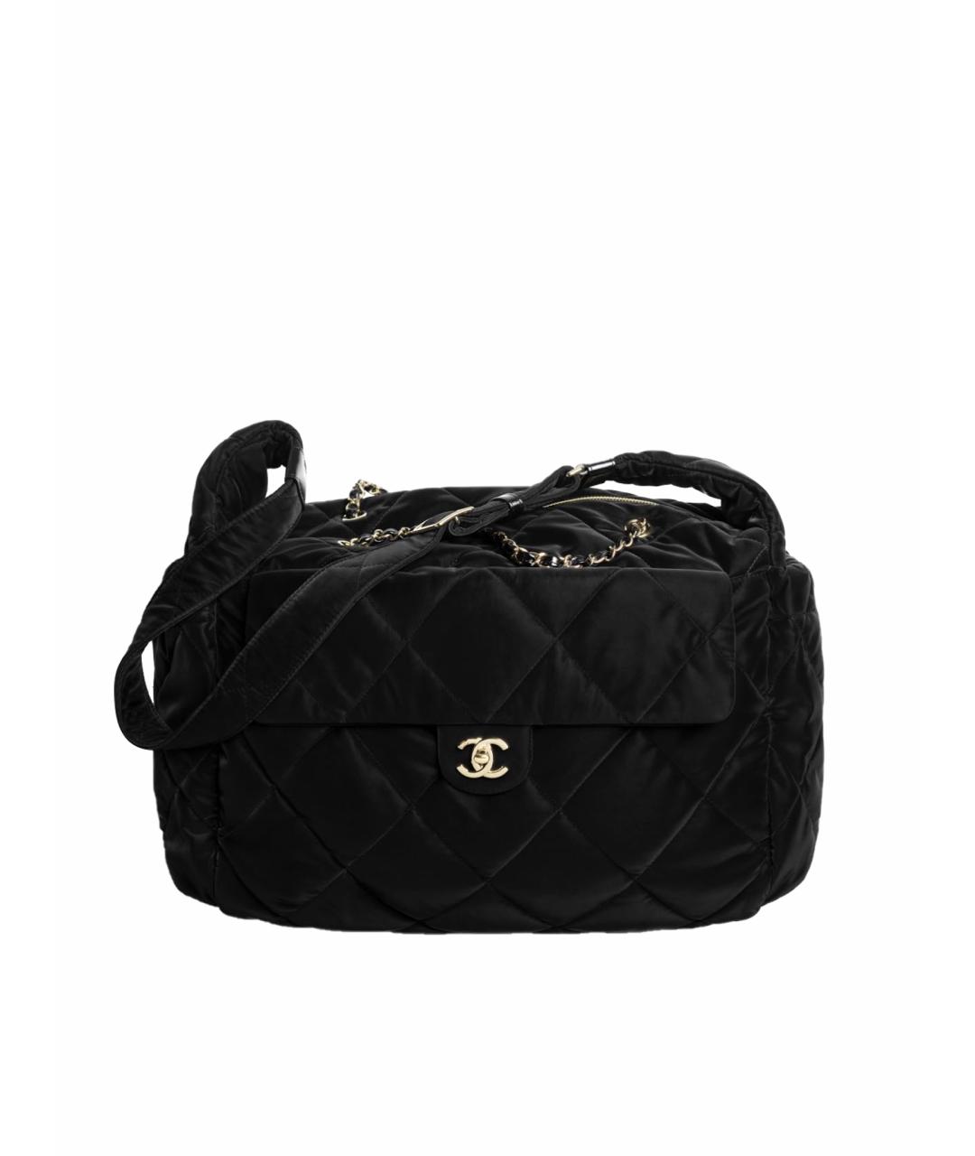 CHANEL Черная синтетическая сумка через плечо, фото 1