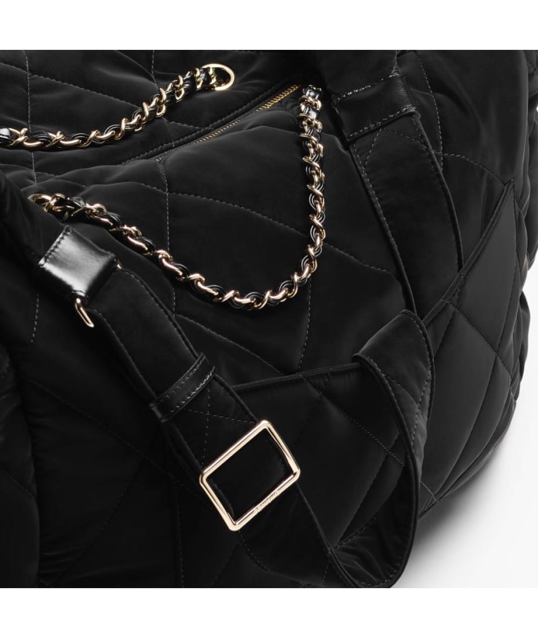 CHANEL Черная синтетическая сумка через плечо, фото 4