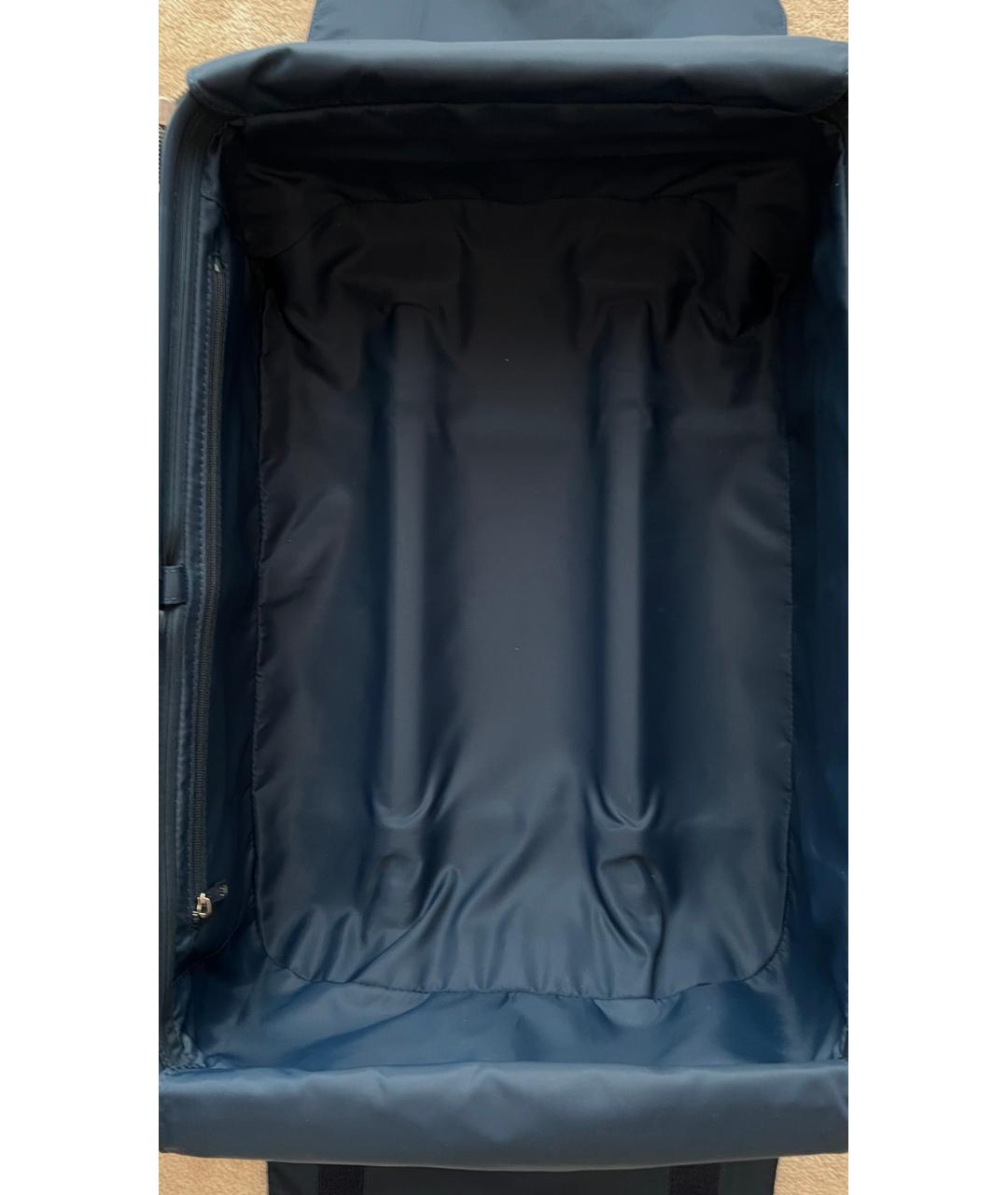 LOUIS VUITTON Синий кожаный чемодан, фото 4