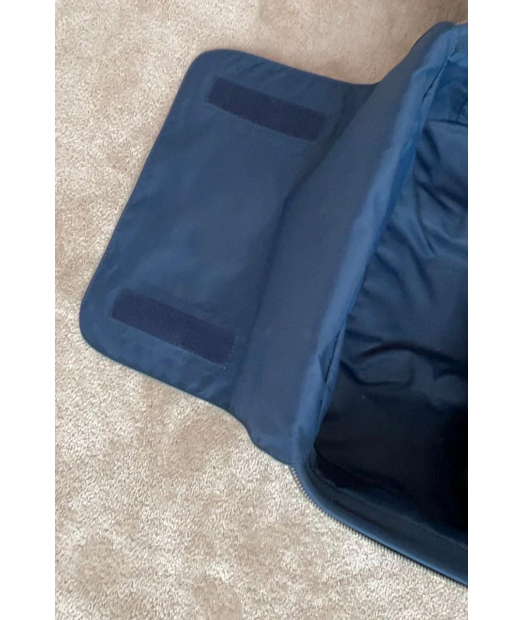 LOUIS VUITTON Синий кожаный чемодан, фото 8