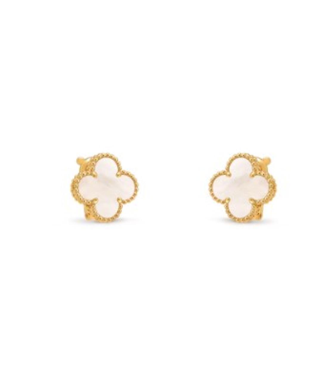 VAN CLEEF & ARPELS Белые серьги из желтого золота, фото 2