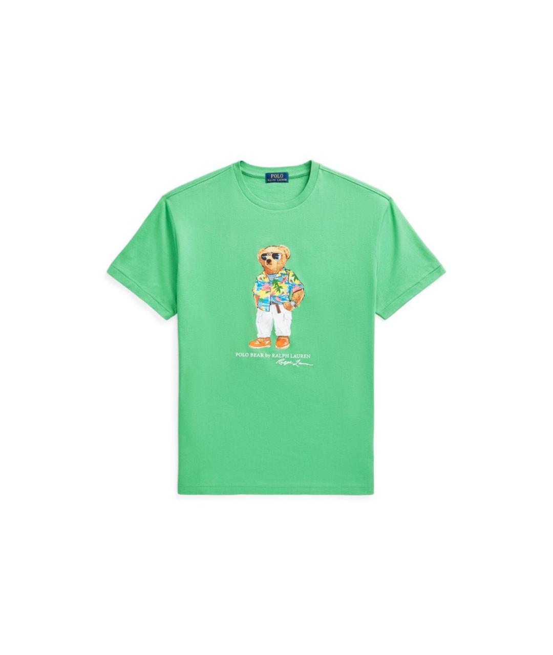 POLO RALPH LAUREN Зеленая хлопковая футболка, фото 1