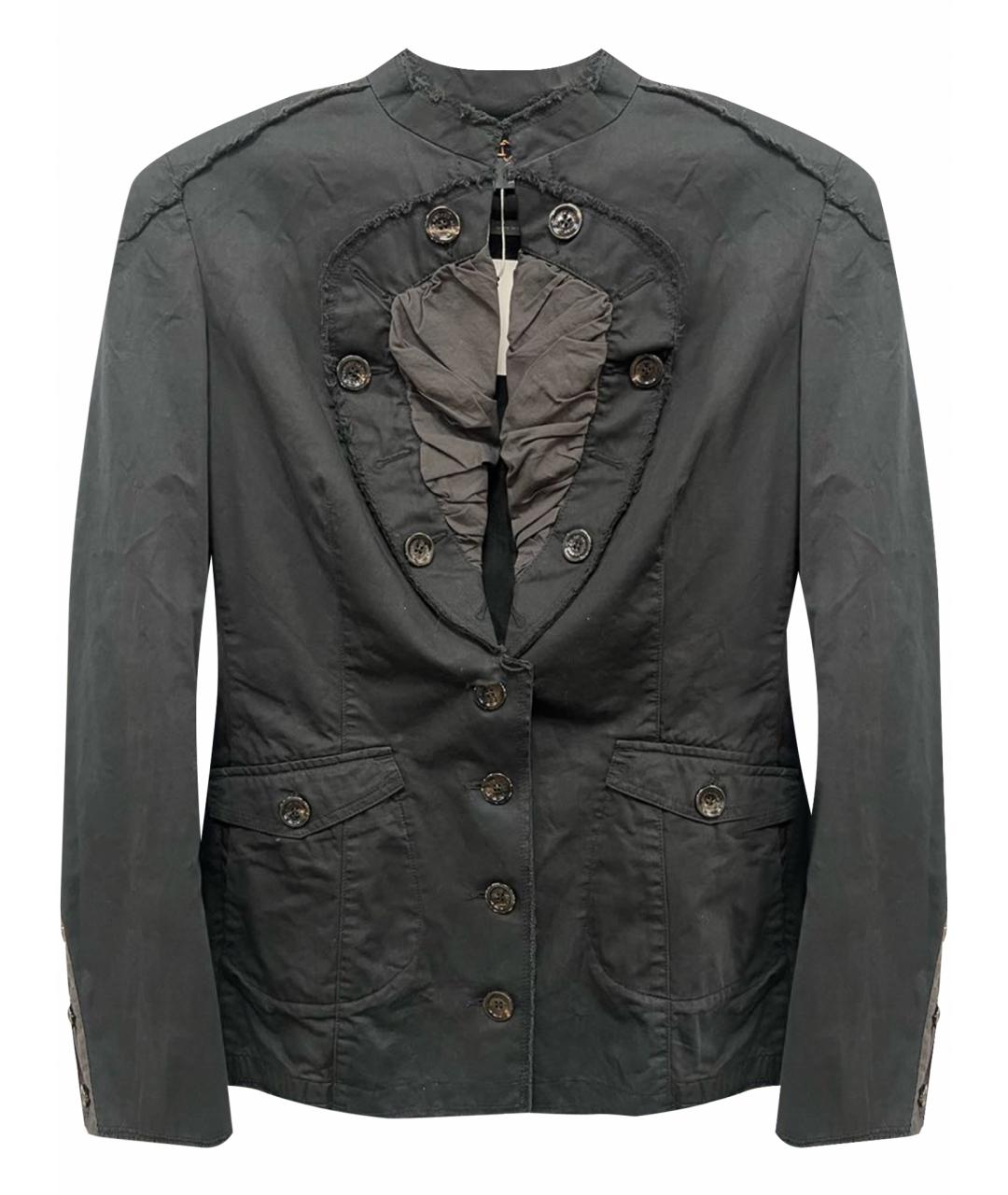 MCQ ALEXANDER MCQUEEN Черный хлопковый жакет/пиджак, фото 10