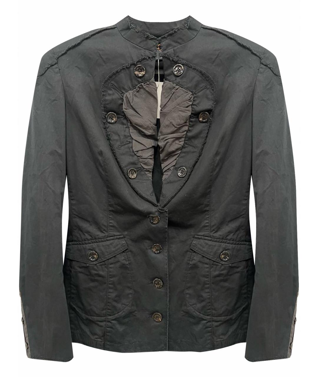 MCQ ALEXANDER MCQUEEN Черный хлопковый жакет/пиджак, фото 1