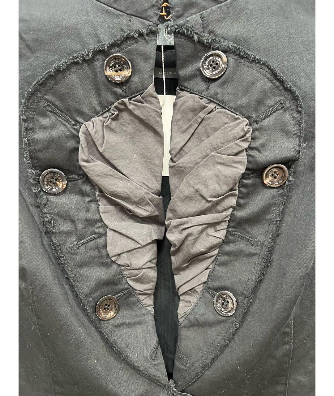 MCQ ALEXANDER MCQUEEN Черный хлопковый жакет/пиджак, фото 4