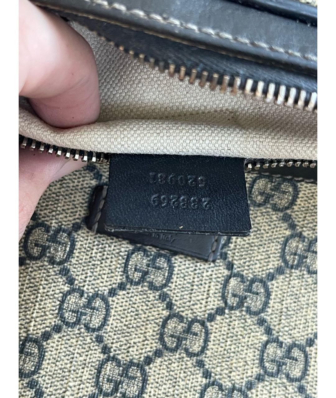GUCCI Бежевая кожаная поясная сумка, фото 8