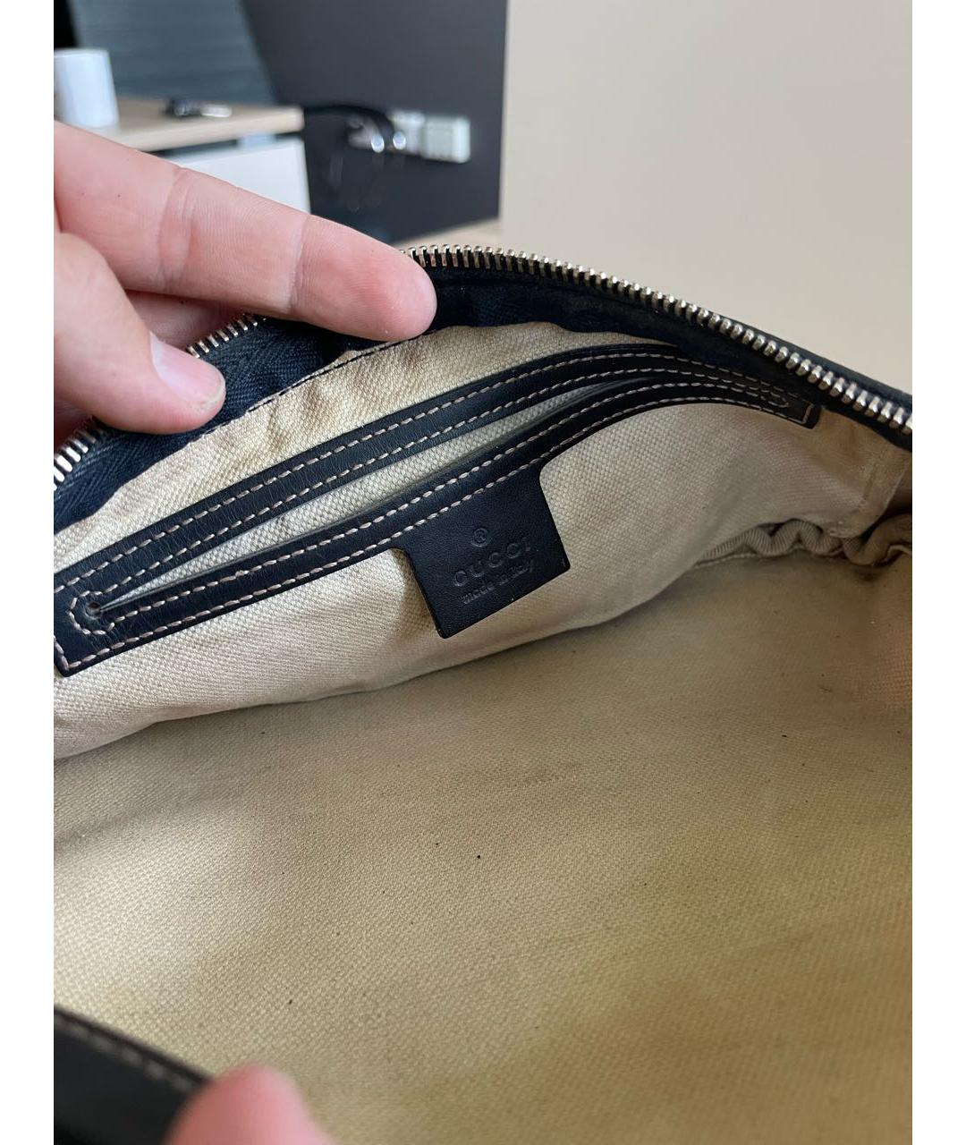 GUCCI Бежевая кожаная поясная сумка, фото 7