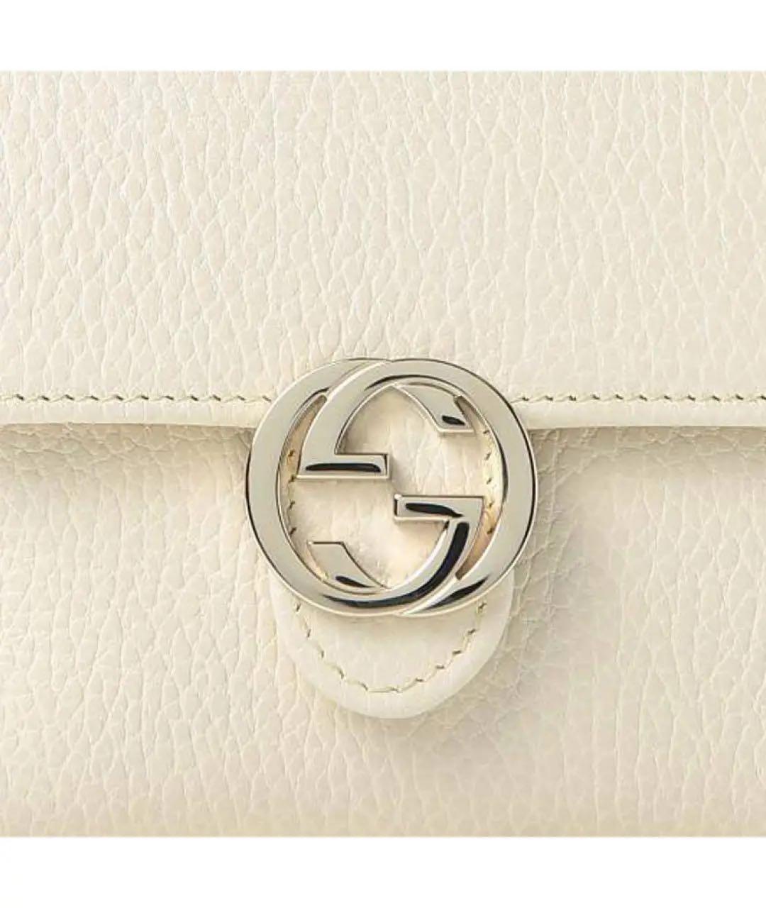 GUCCI Бежевый кожаный кошелек, фото 4