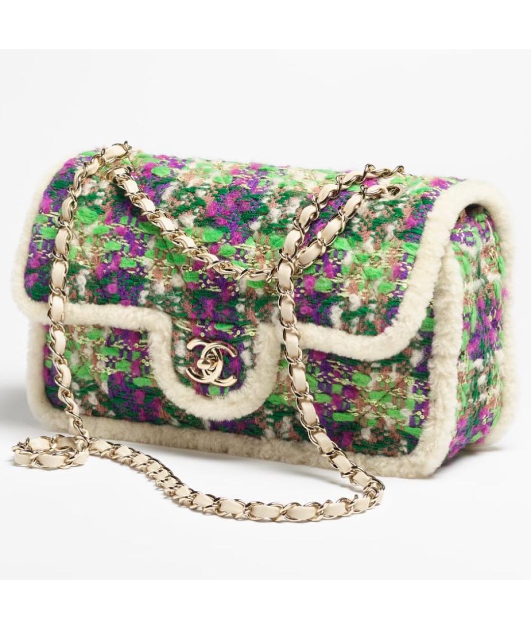 CHANEL Мульти шерстяная сумка через плечо, фото 3