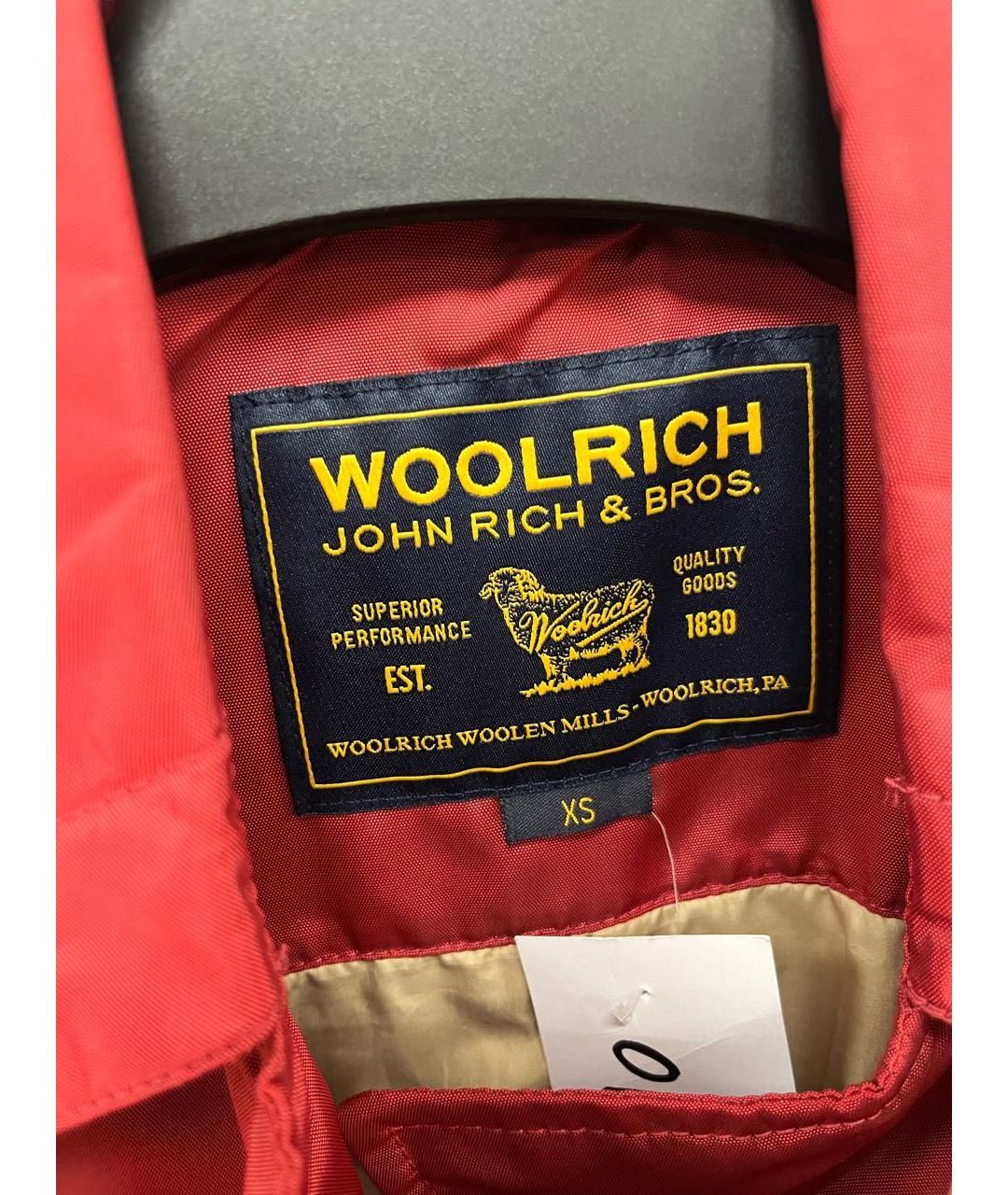 WOOLRICH Бордовая полиэстеровая куртка, фото 3