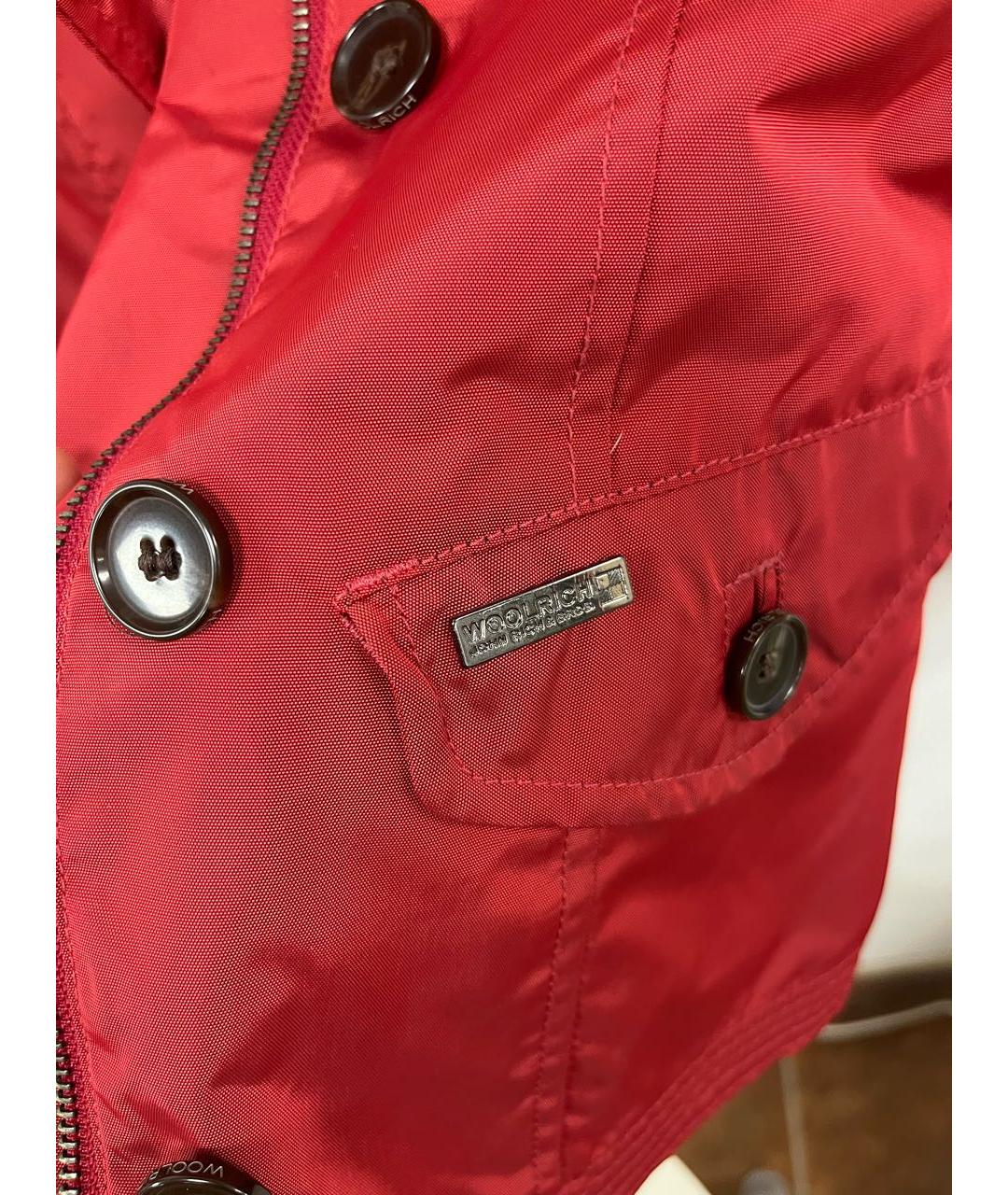 WOOLRICH Бордовая полиэстеровая куртка, фото 8