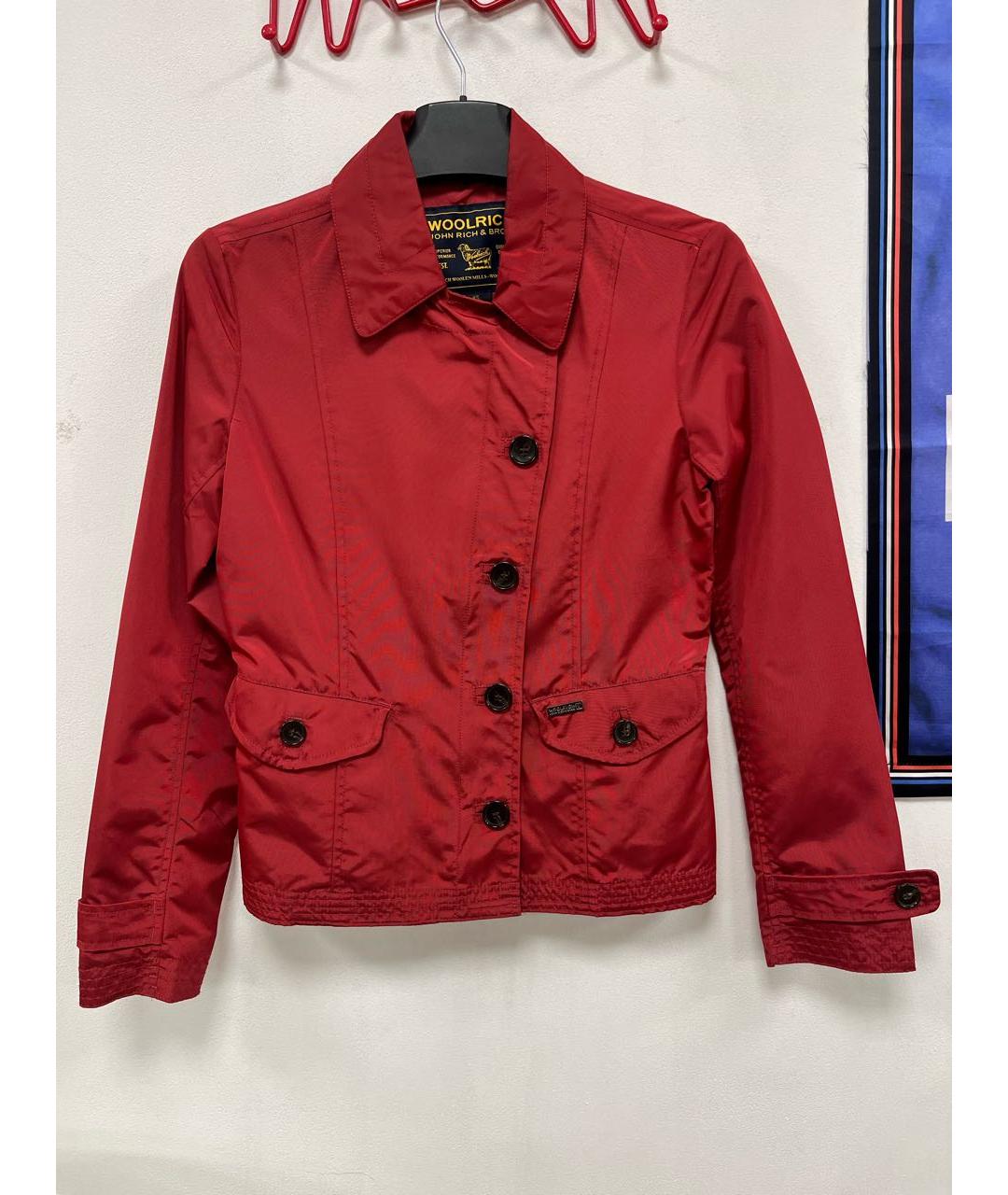 WOOLRICH Бордовая полиэстеровая куртка, фото 9