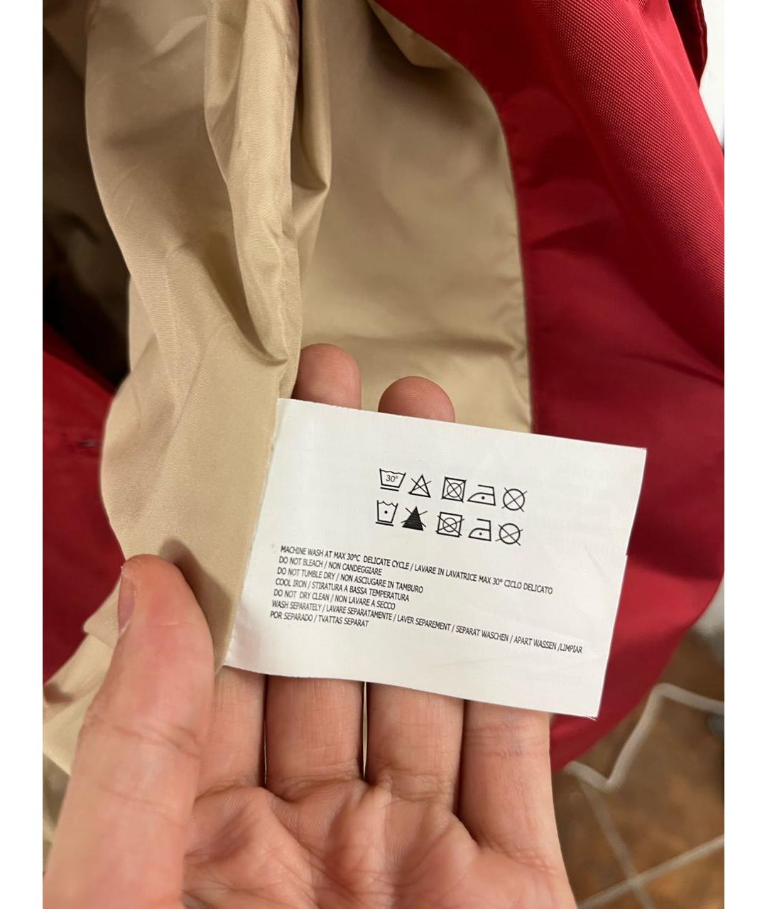 WOOLRICH Бордовая полиэстеровая куртка, фото 7