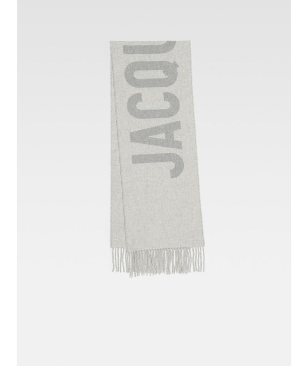 JACQUEMUS Серый шерстяной шарф, фото 4