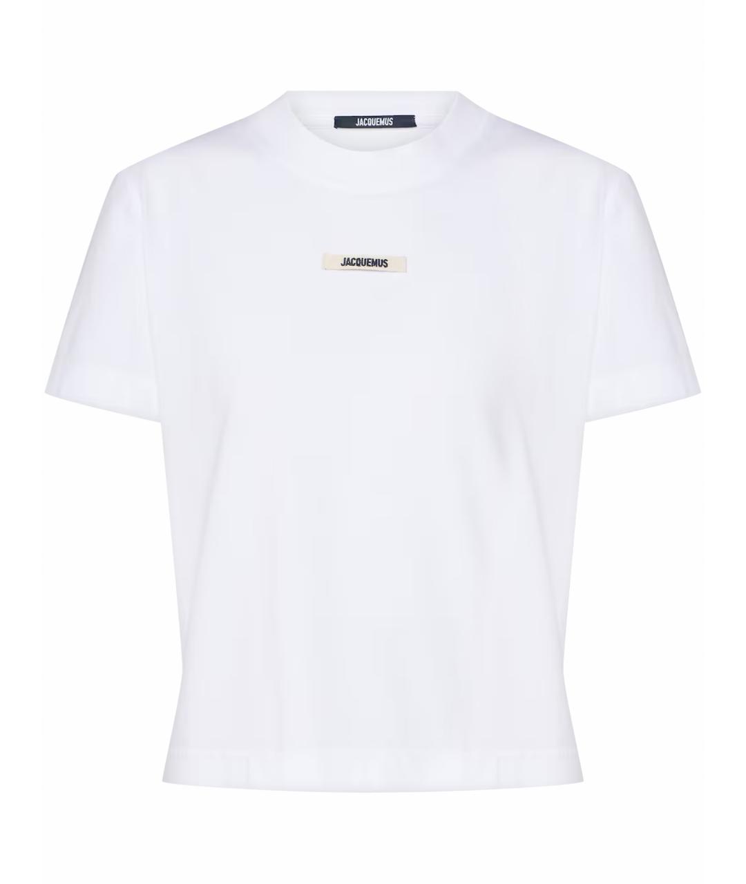 JACQUEMUS Белая хлопковая футболка, фото 1
