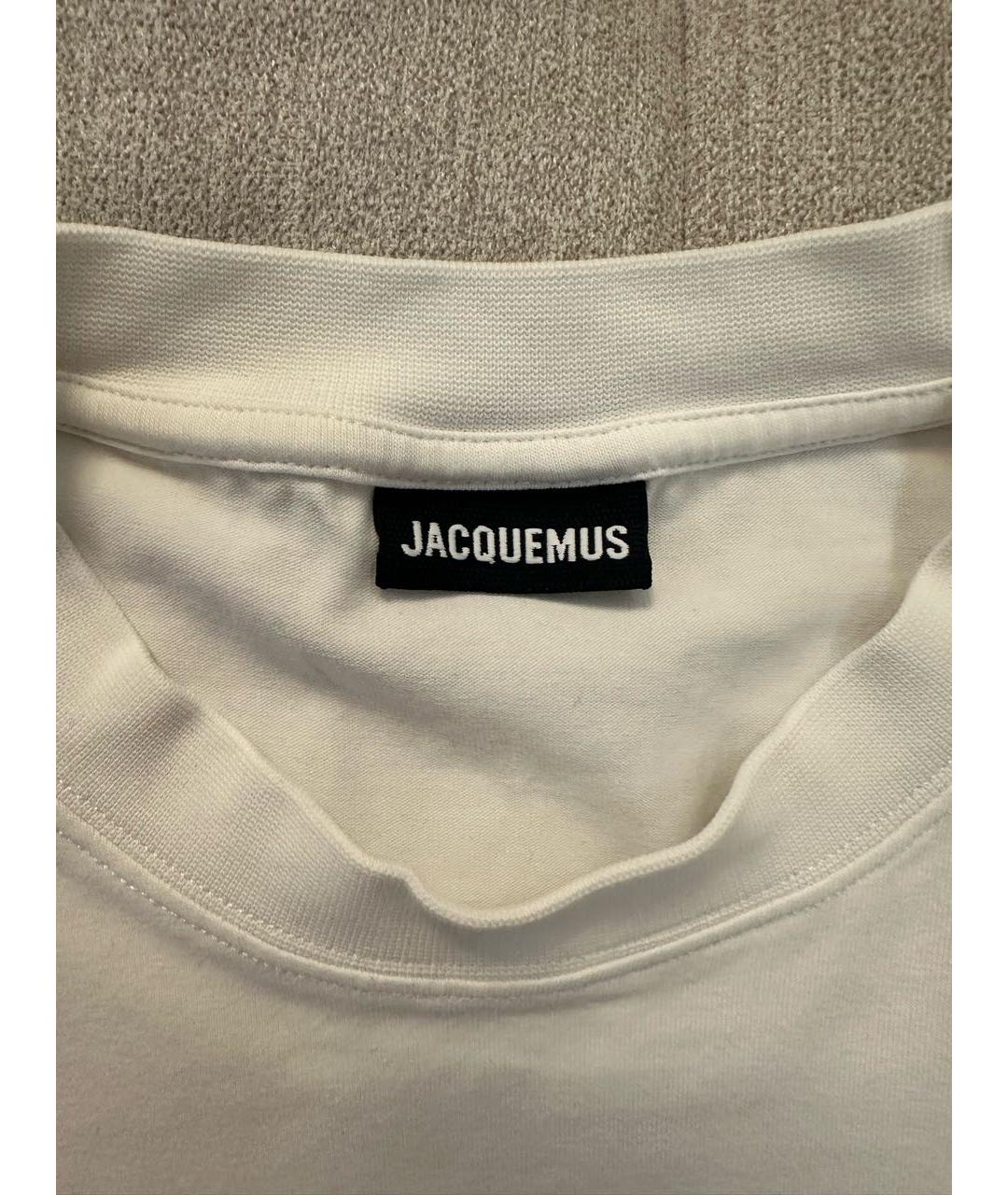 JACQUEMUS Белая хлопковая футболка, фото 3