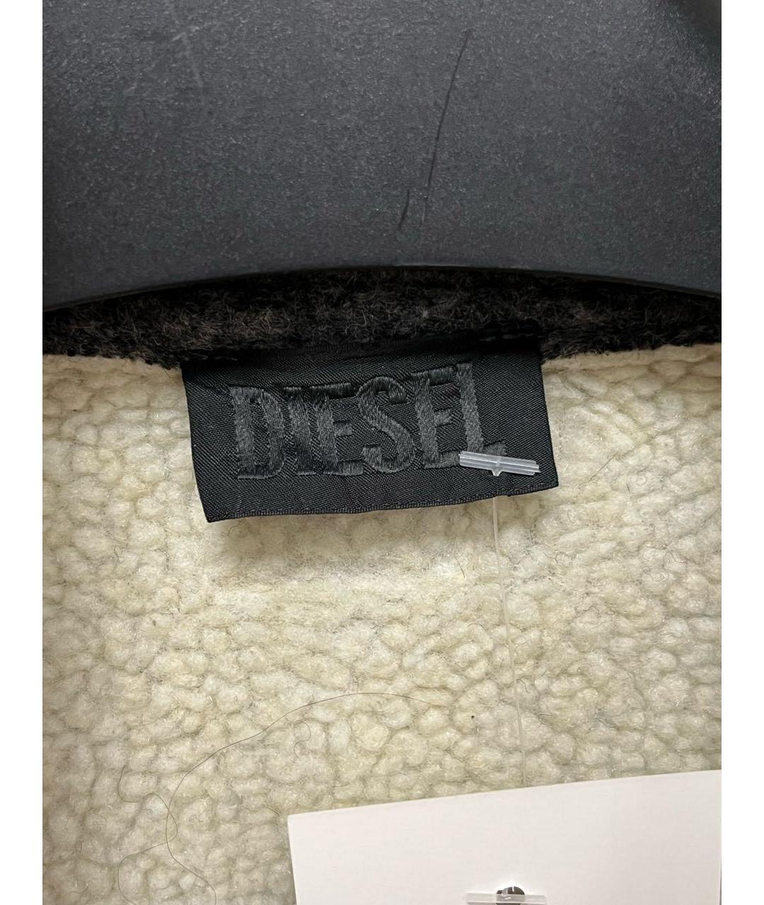 DIESEL Серая полиэстеровая дубленка, фото 3