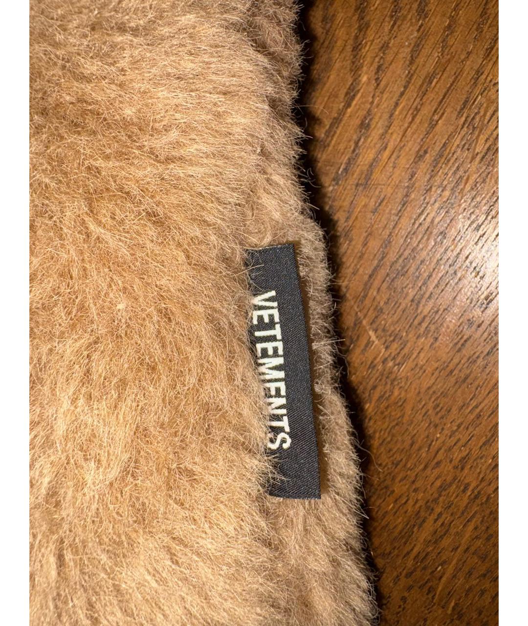 VETEMENTS Бежевый шерстяной рюкзак, фото 5