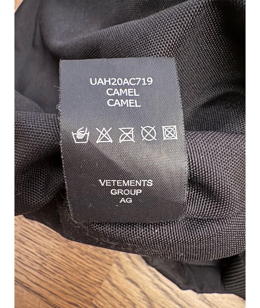 VETEMENTS Бежевый шерстяной рюкзак, фото 8