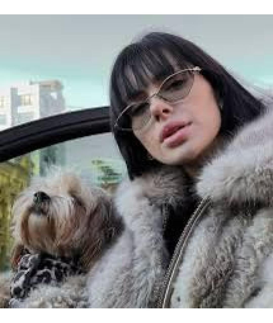 MIU MIU Коричневые металлические солнцезащитные очки, фото 6