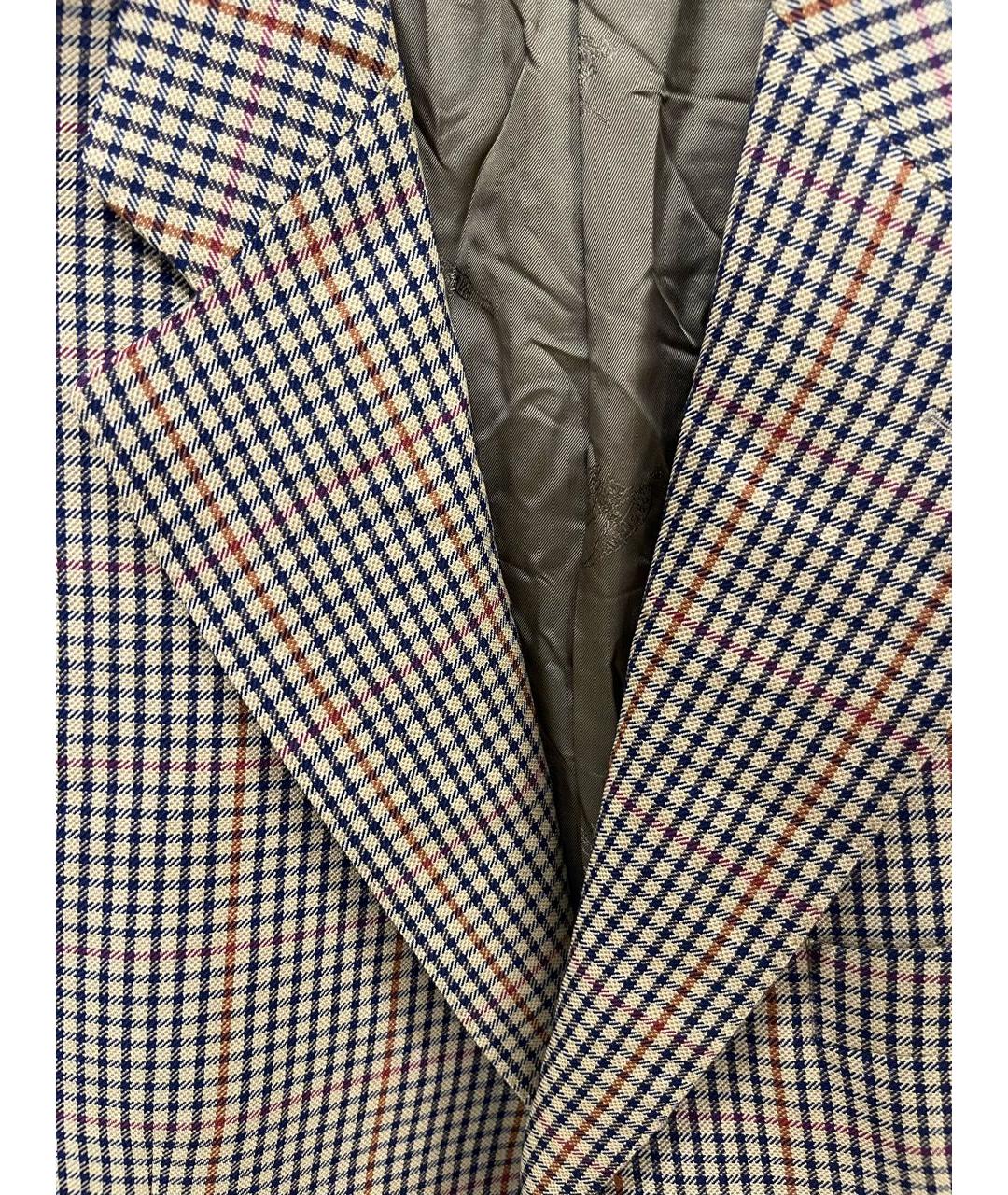 BURBERRY Бежевый шерстяной пиджак, фото 4