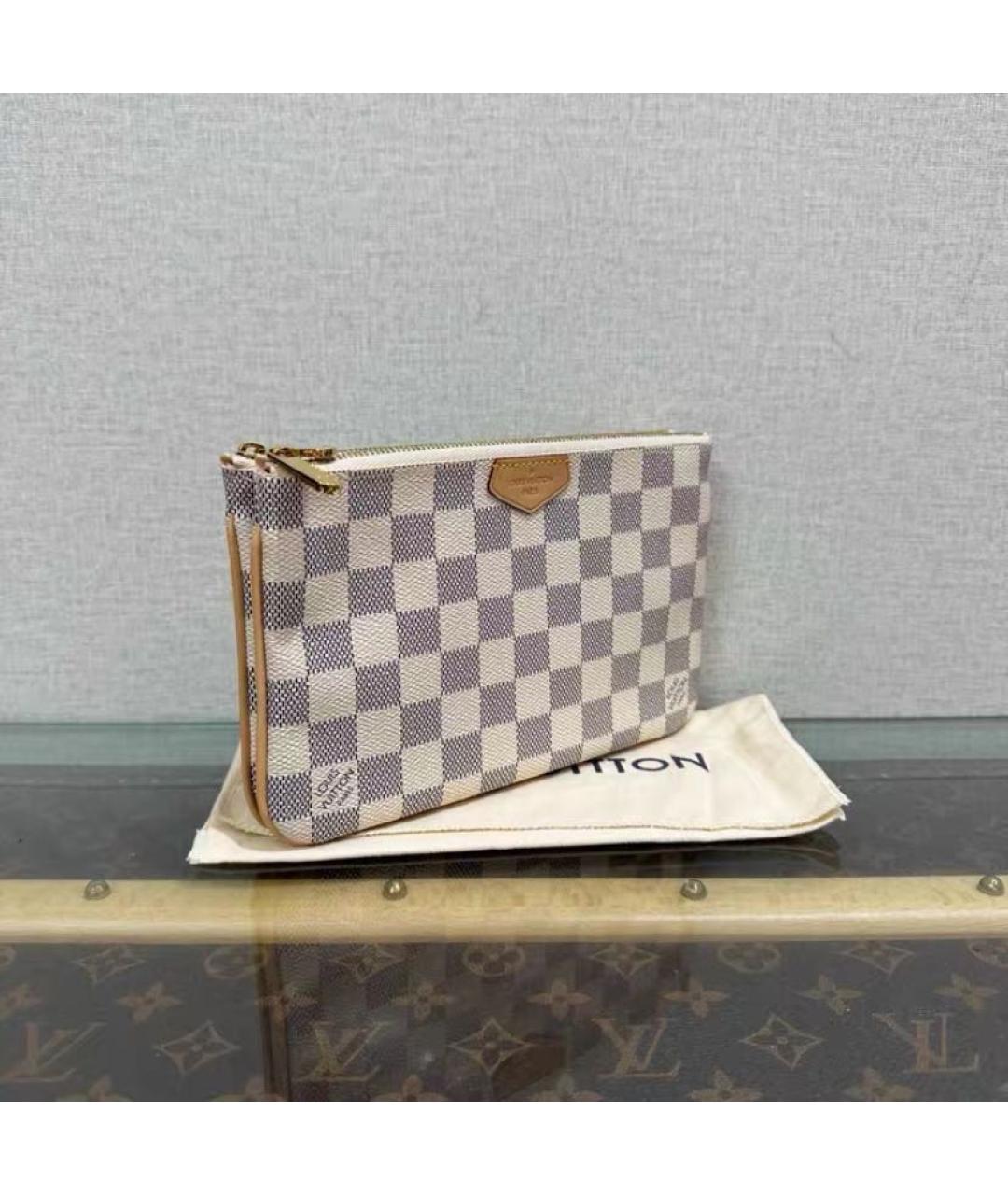 LOUIS VUITTON Белая кожаная сумка через плечо, фото 2