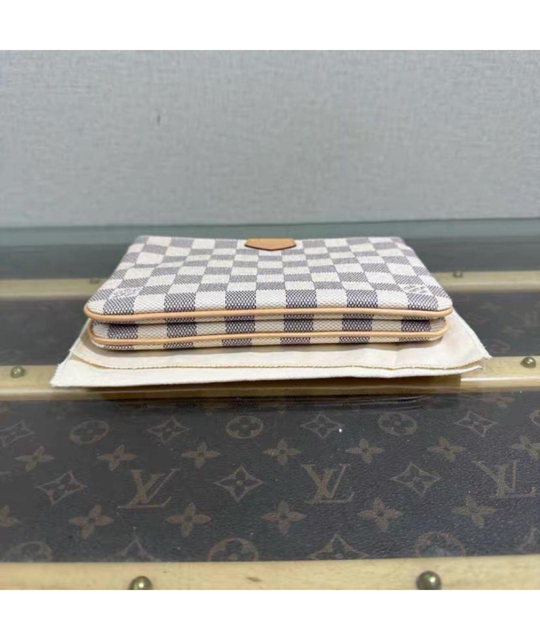 LOUIS VUITTON Белая кожаная сумка через плечо, фото 4
