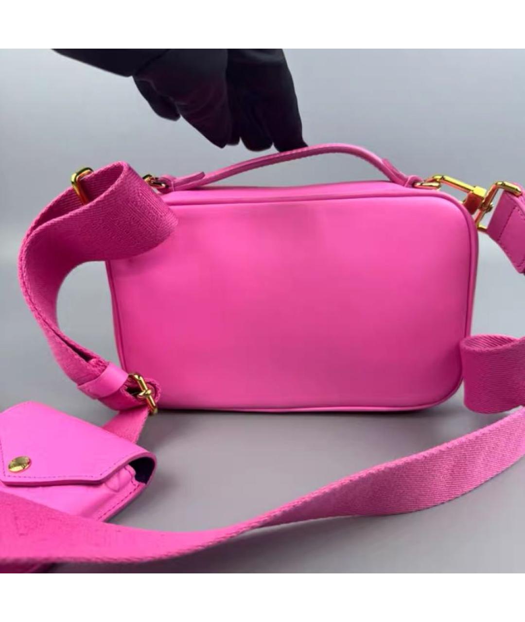 LOUIS VUITTON Фуксия кожаная сумка через плечо, фото 3