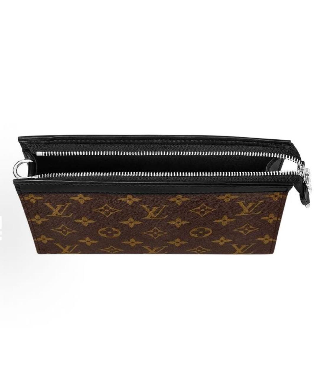 LOUIS VUITTON Коричневая кожаная сумка через плечо, фото 3