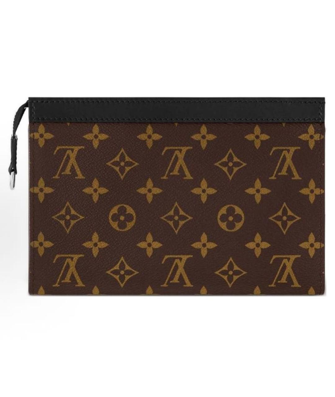 LOUIS VUITTON Коричневая кожаная сумка через плечо, фото 2