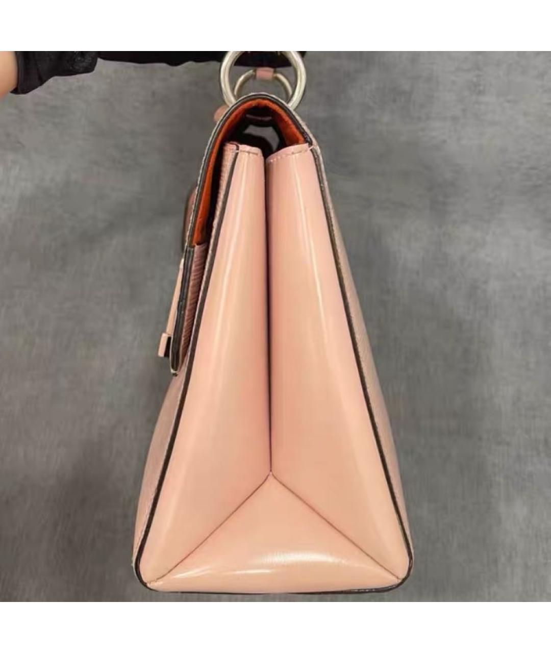 LOUIS VUITTON Розовая кожаная сумка с короткими ручками, фото 4