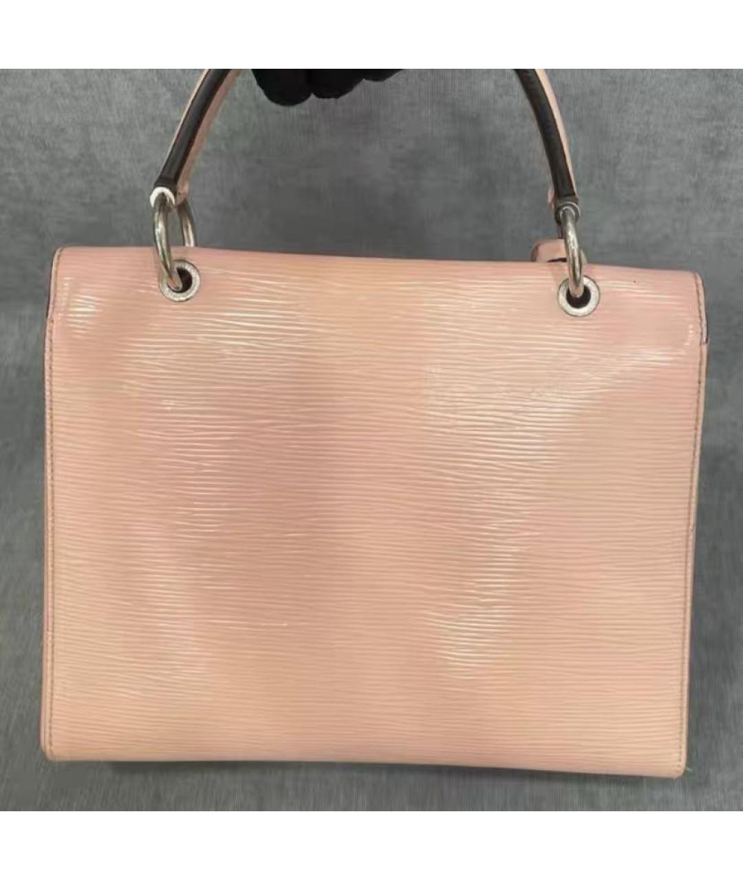 LOUIS VUITTON Розовая кожаная сумка с короткими ручками, фото 3