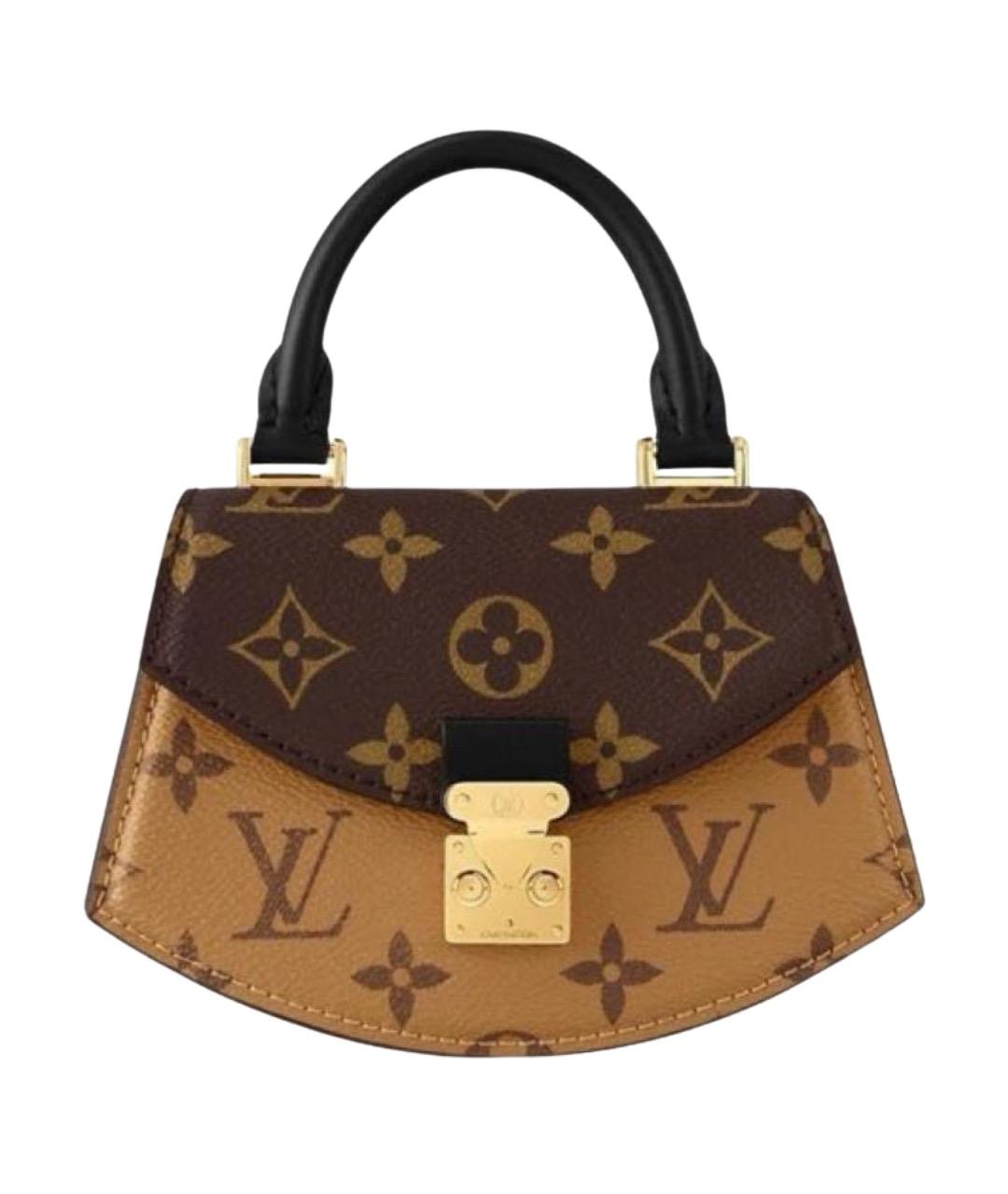 LOUIS VUITTON Коричневая кожаная сумка с короткими ручками, фото 1