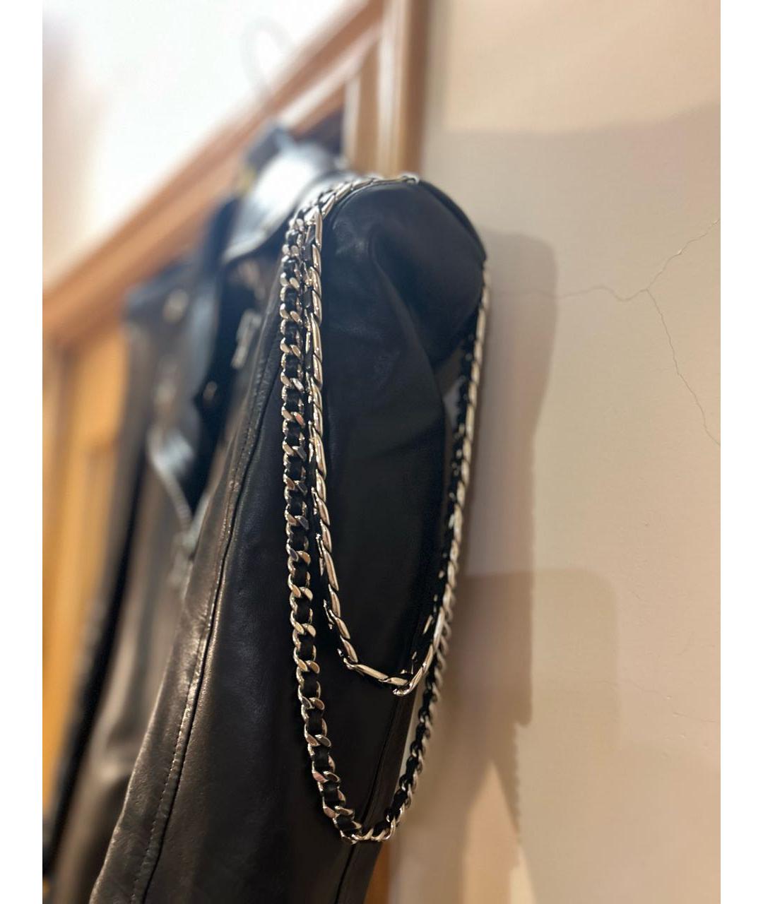BALMAIN Черная кожаная куртка, фото 4
