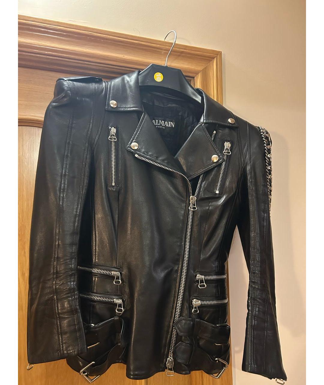 BALMAIN Черная кожаная куртка, фото 9
