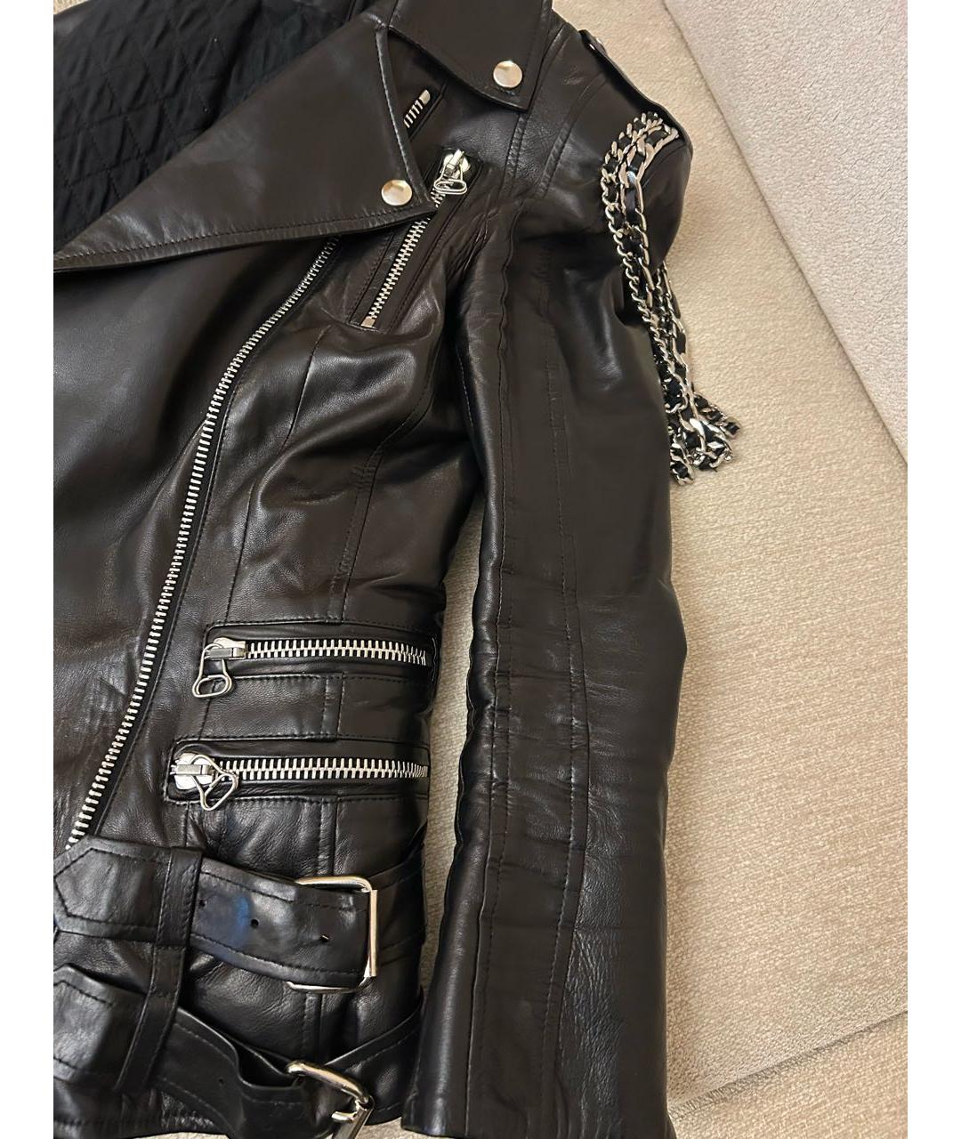 BALMAIN Черная кожаная куртка, фото 6