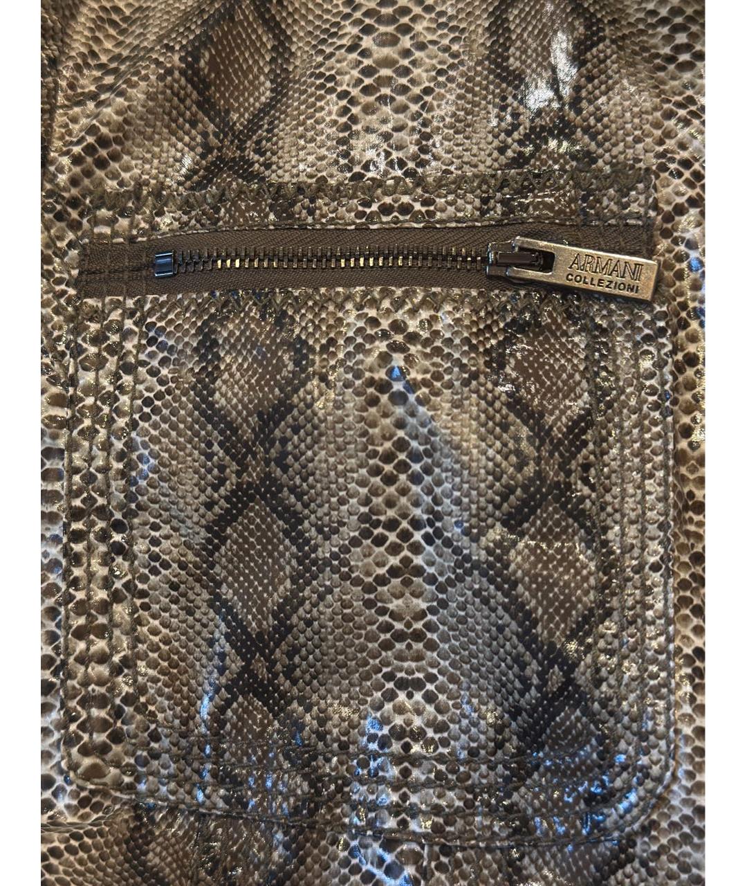 ARMANI COLLEZIONI Хаки полиамидовая куртка, фото 4