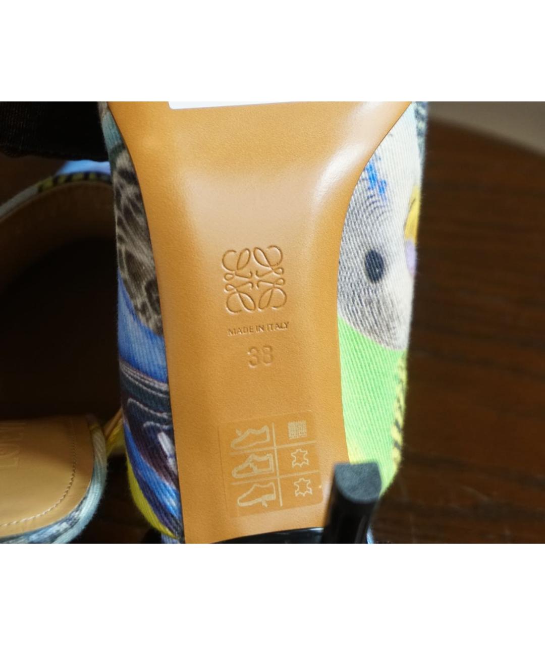 LOEWE Мульти кожаные мюли, фото 5