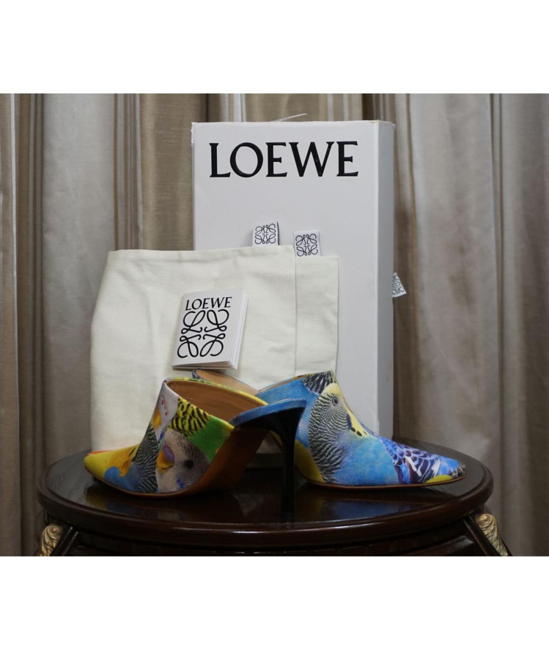 LOEWE Мульти кожаные мюли, фото 3