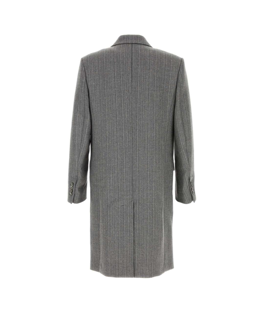 Ami Paris Серое шерстяное пальто, фото 2