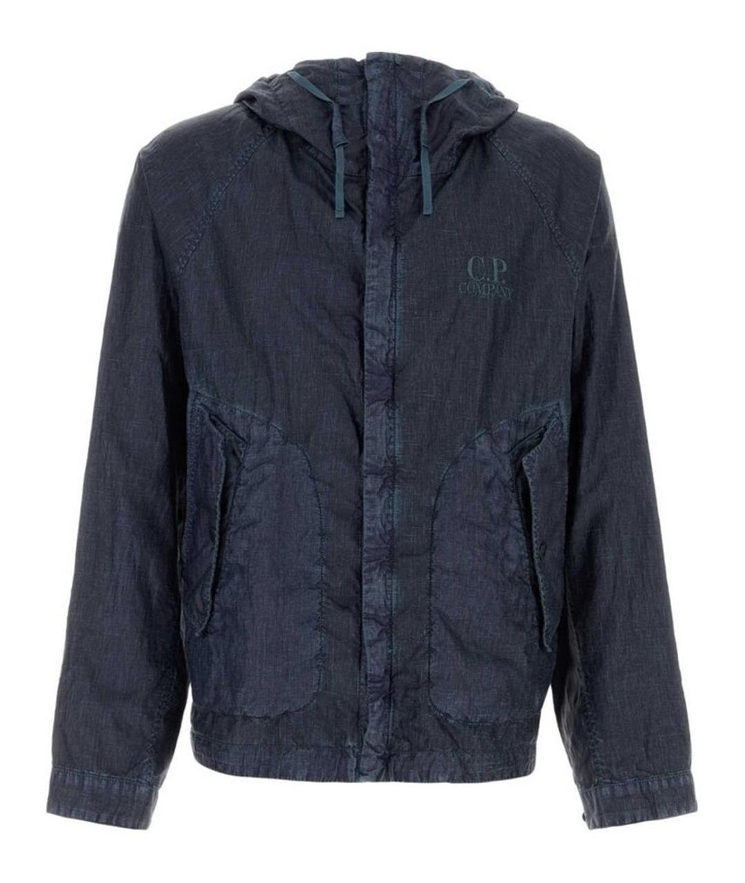 CP COMPANY Темно-синяя льняная куртка, фото 1