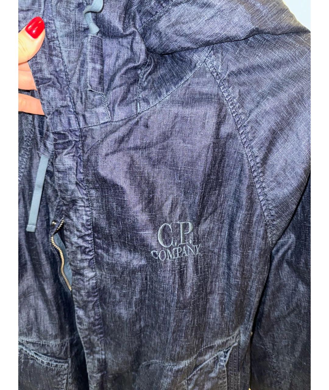 CP COMPANY Темно-синяя льняная куртка, фото 3