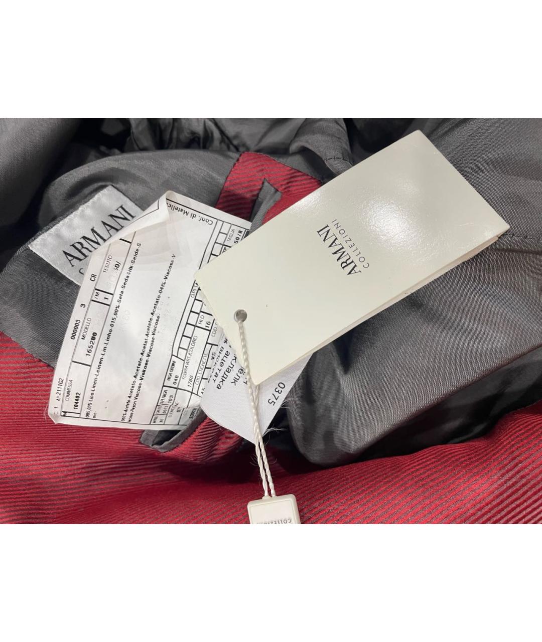 ARMANI COLLEZIONI Красный льняной пиджак, фото 5