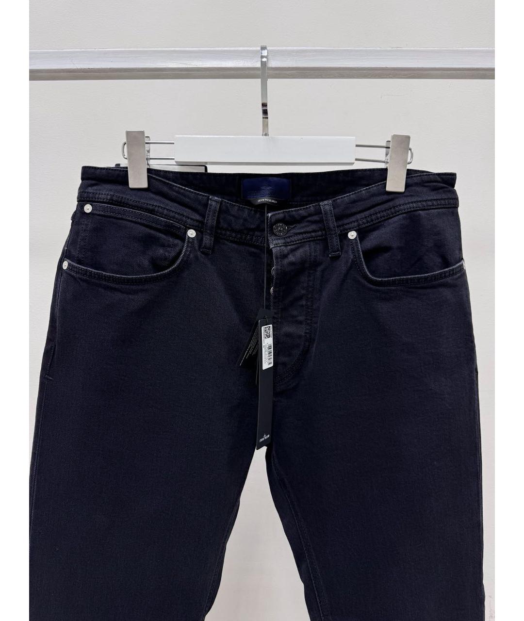 STONE ISLAND Черные хлопко-эластановые джинсы скинни, фото 4