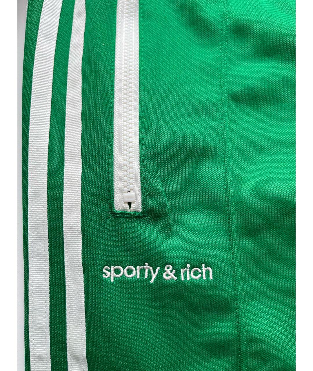 SPORTY AND RICH Зеленые прямые брюки, фото 5