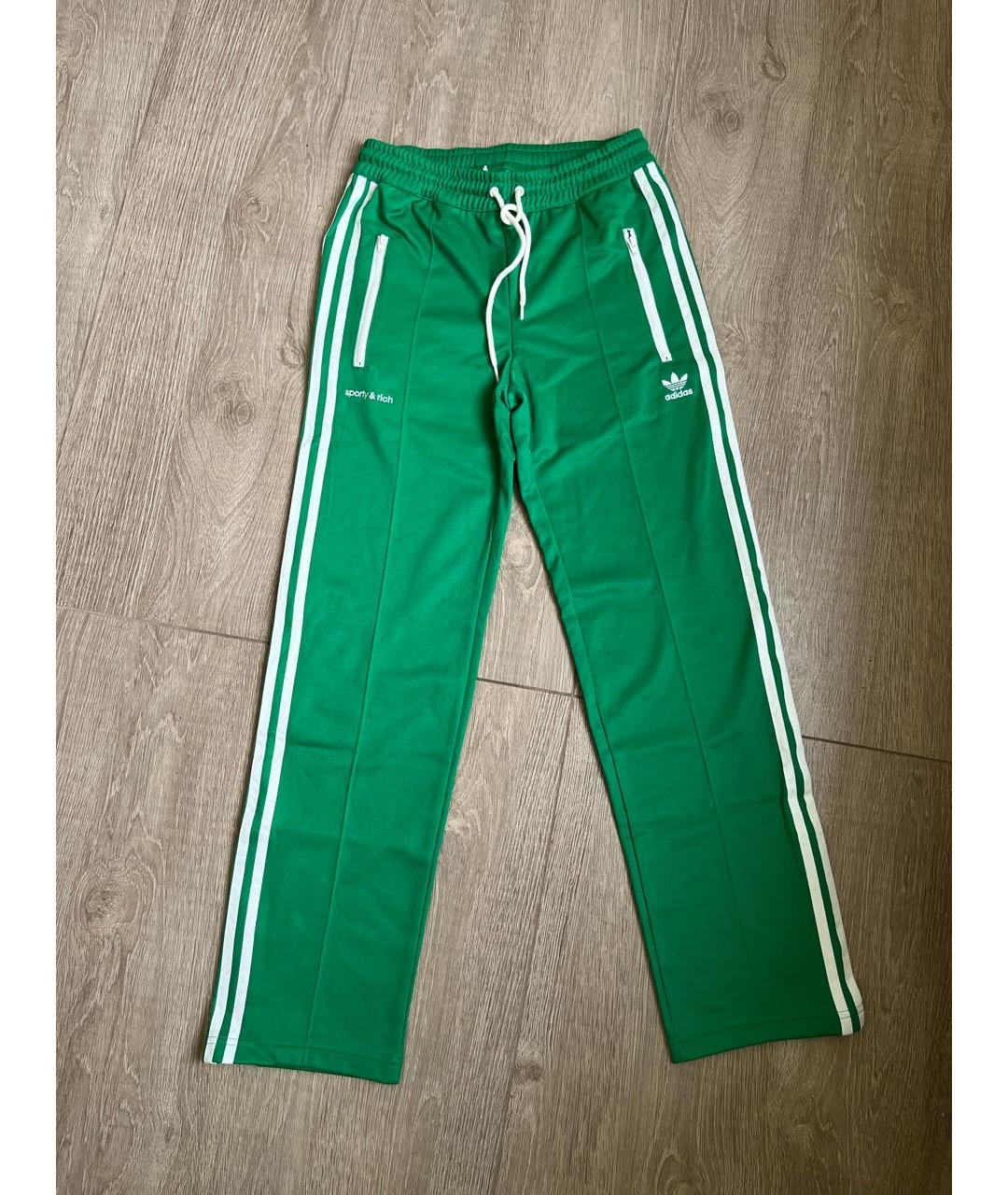SPORTY AND RICH Зеленые прямые брюки, фото 3