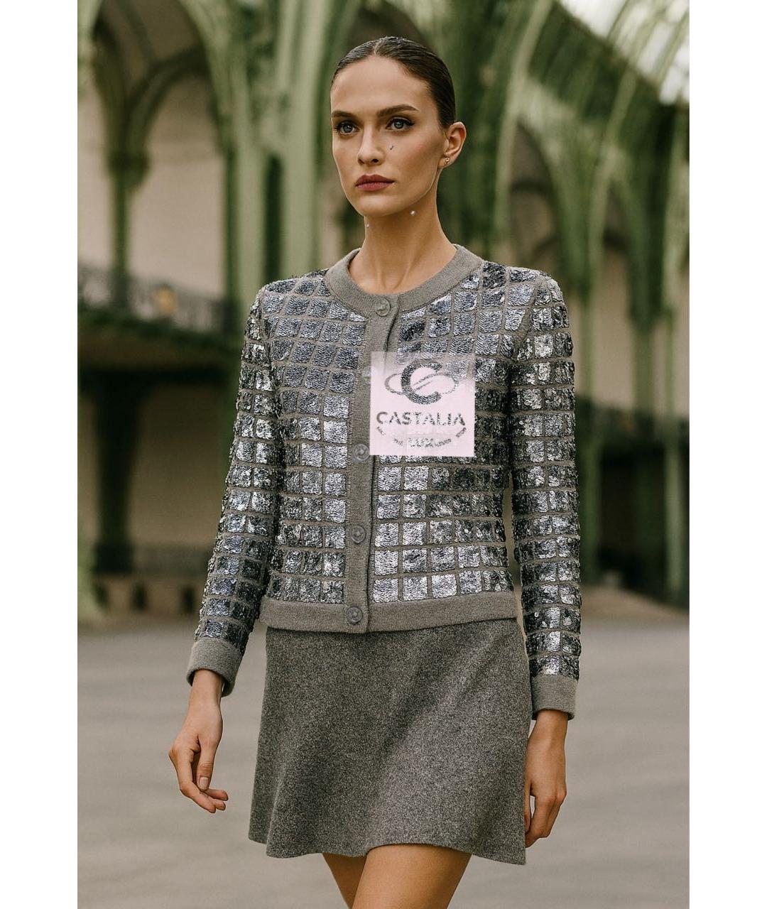 CHANEL Серый кашемировый кардиган, фото 4