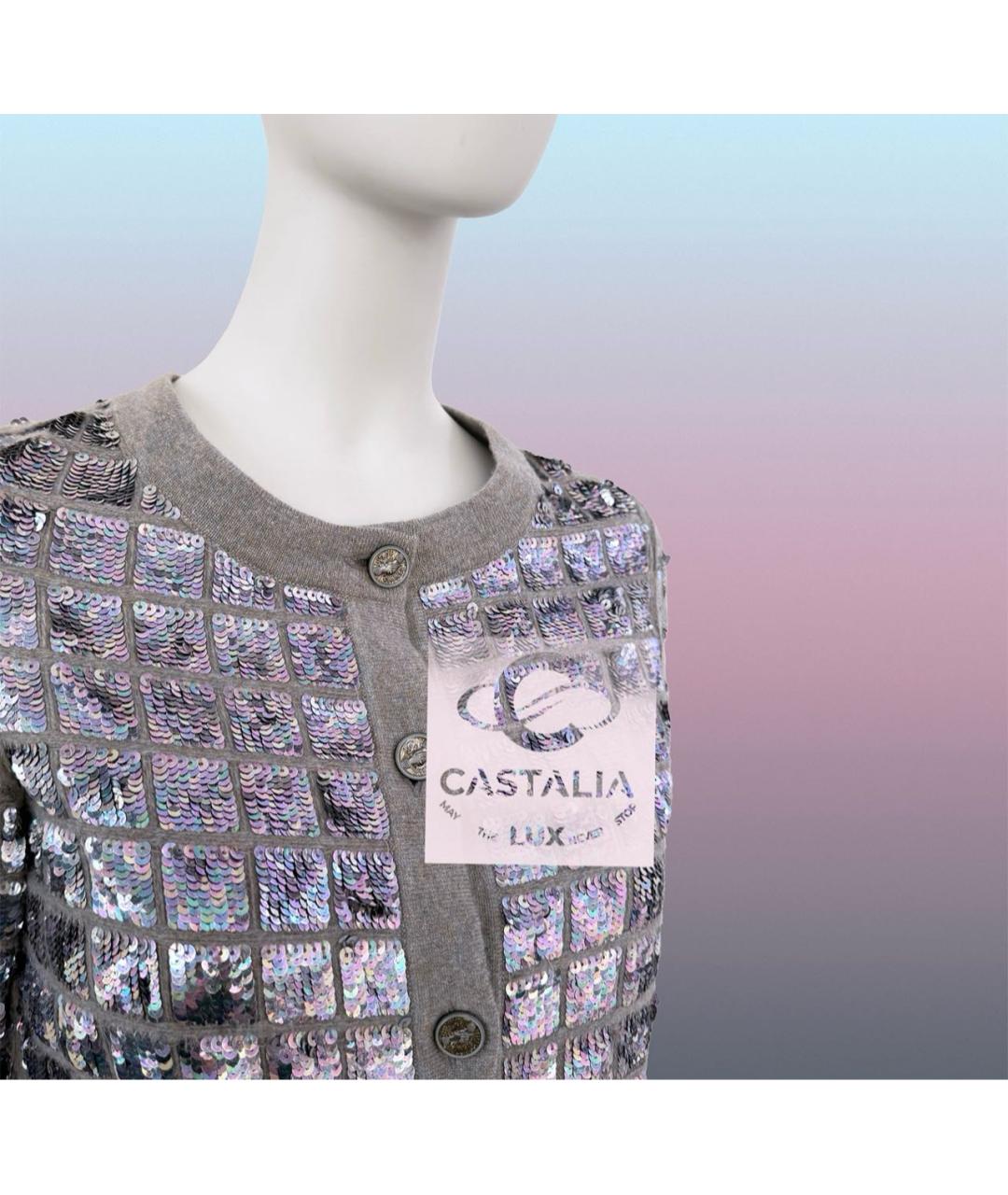 CHANEL Серый кашемировый кардиган, фото 8