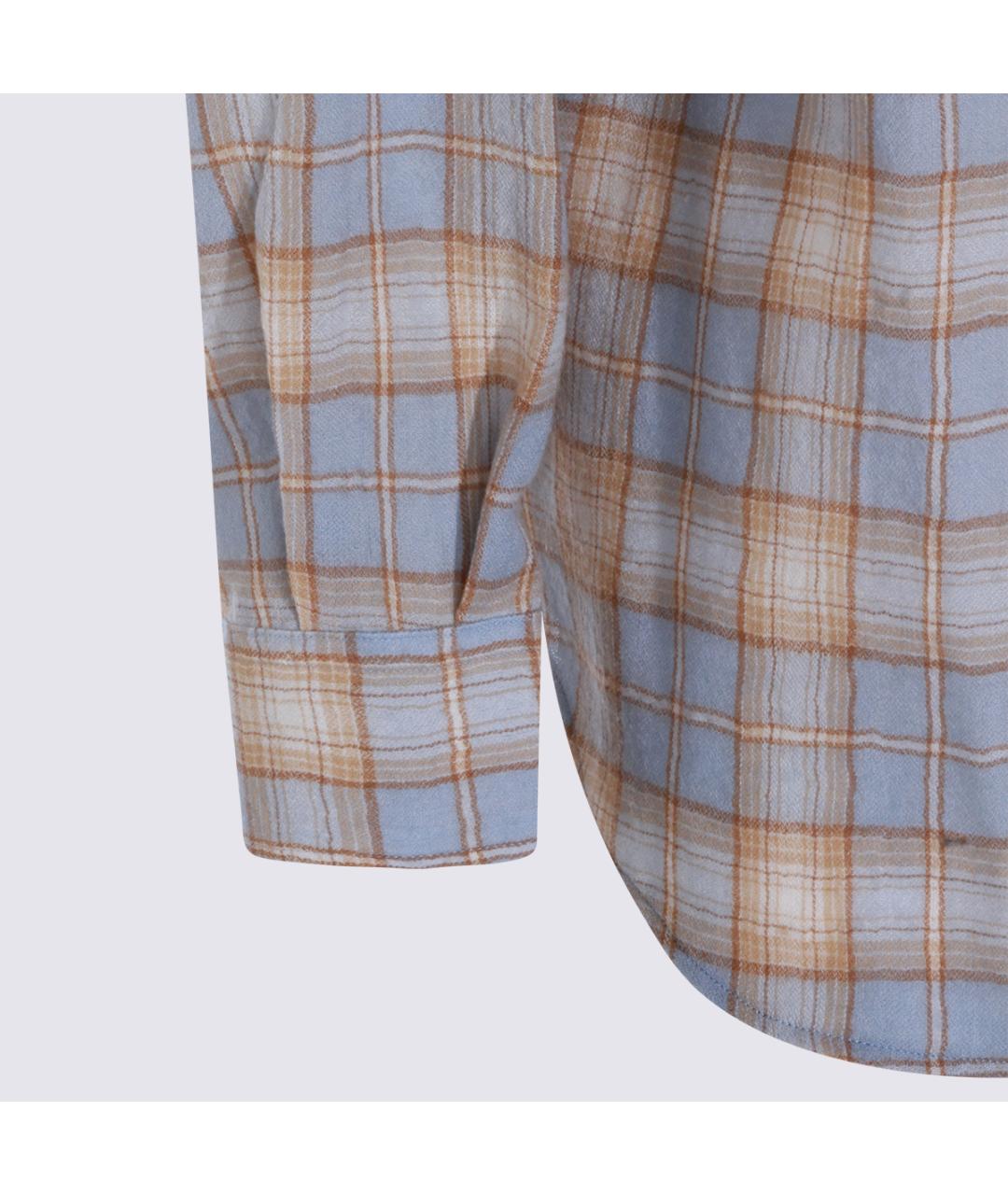 AURALEE Голубая шерстяная кэжуал рубашка, фото 3